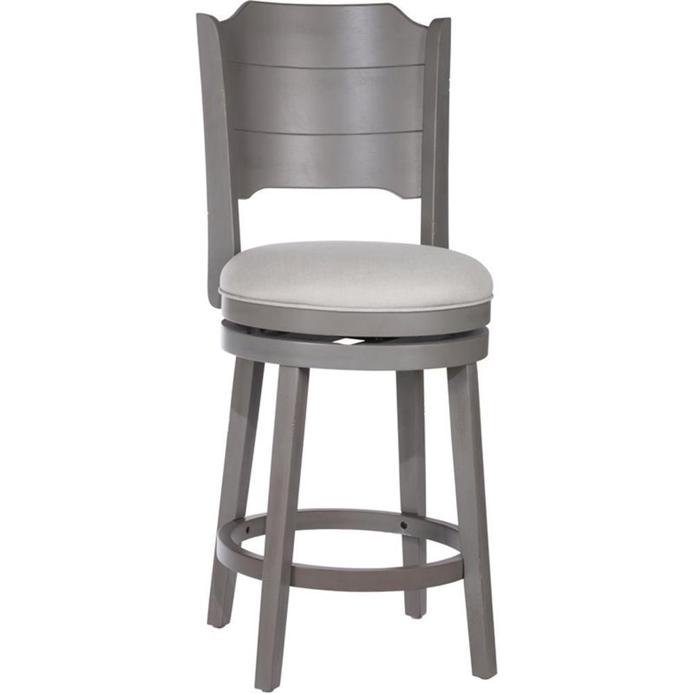 Hillsdale Furniture Clarion Wood Counter Height Swivel Stool, Distressed Gray