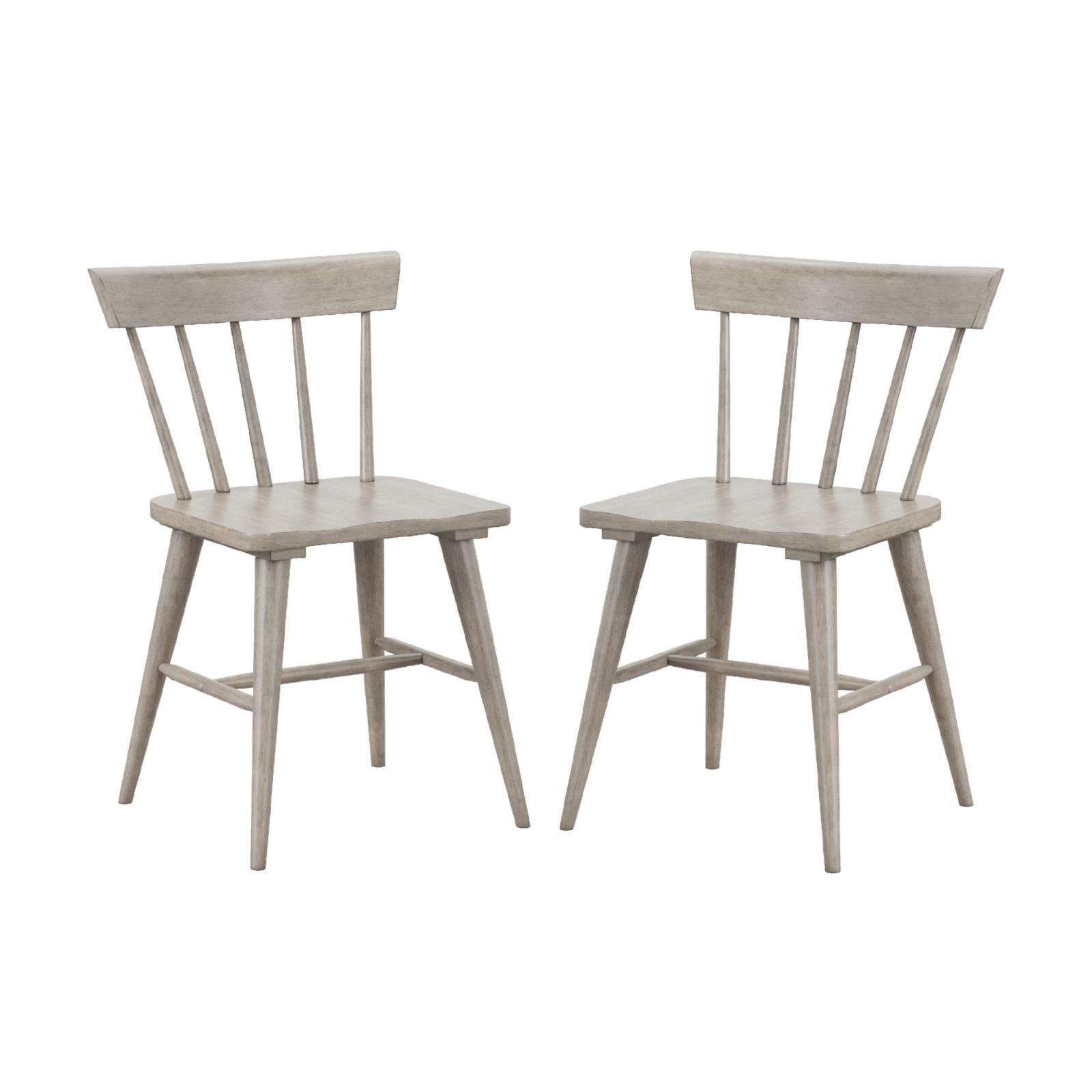 Set of 2 Mayson Spindle Back Dining Chair Gray - Hillsdale Furniture: Farmhouse Style, Wood Frame, Foam Fill