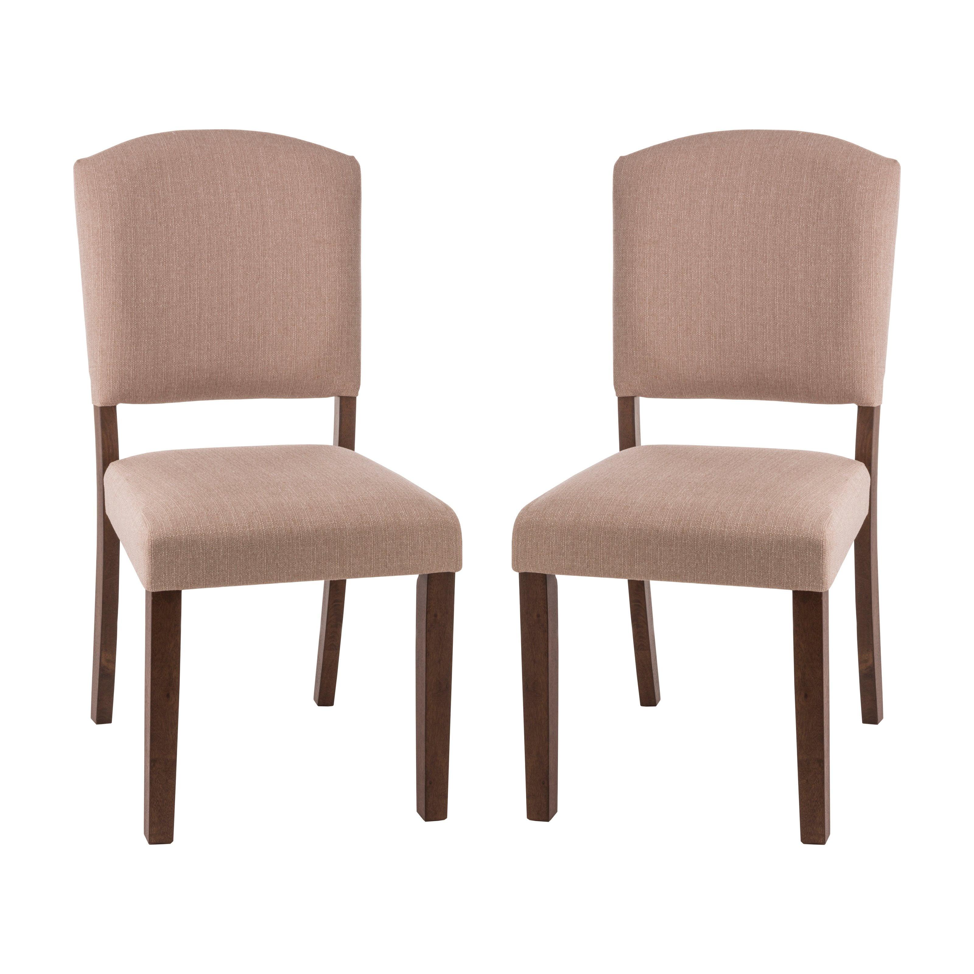 Emerson Oyster Beige Upholstered Parsons Side Chair Set