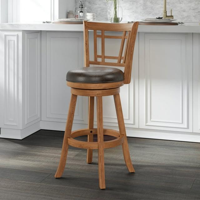 Hillsdale Furniture Fairfox Wood Bar Height Swivel Stool, Oak