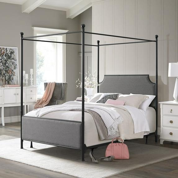 Aasif Upholstered Metal Canopy Bed