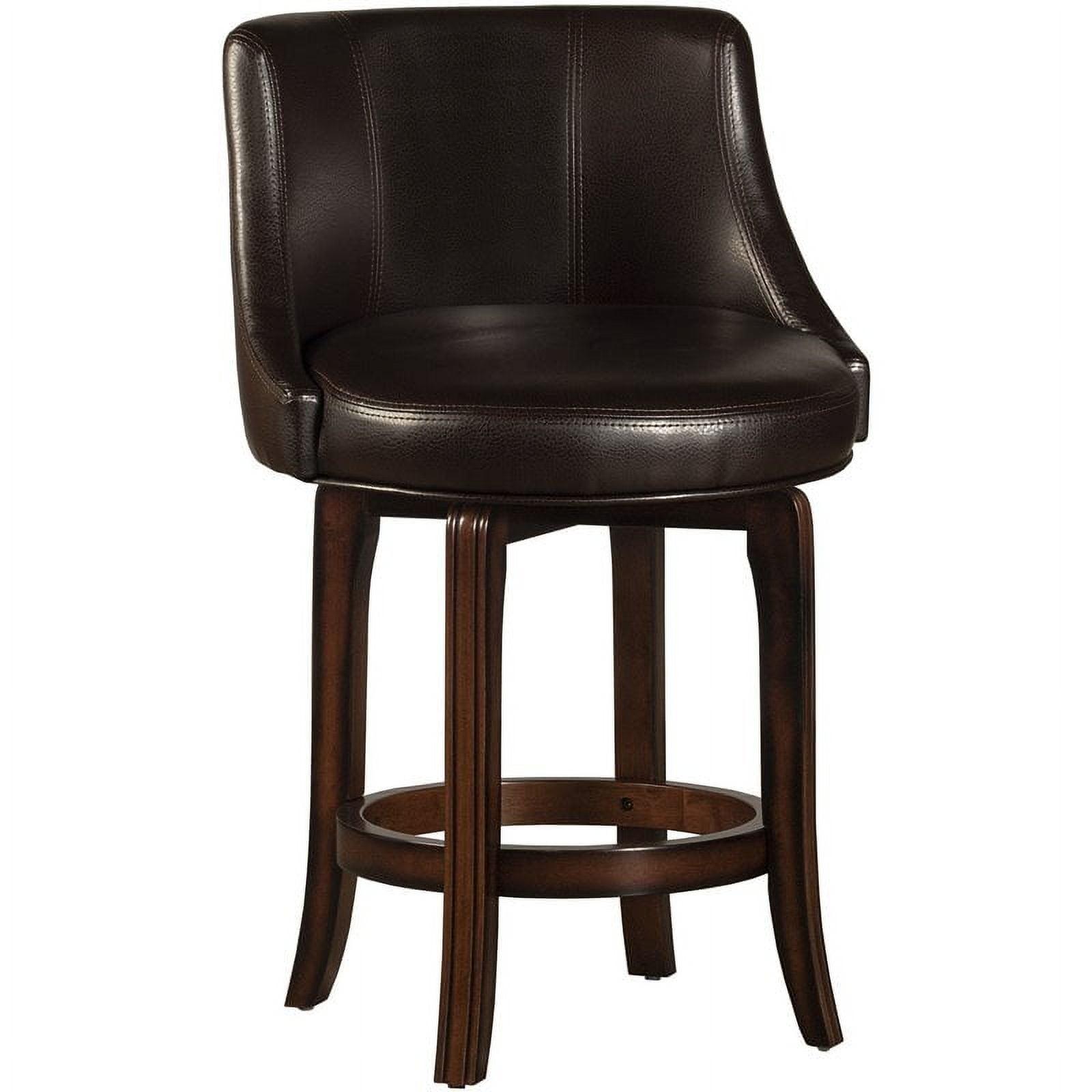 Hillsdale Napa Valley 25" Wood Contemporary Counter Stool in Dark Brown