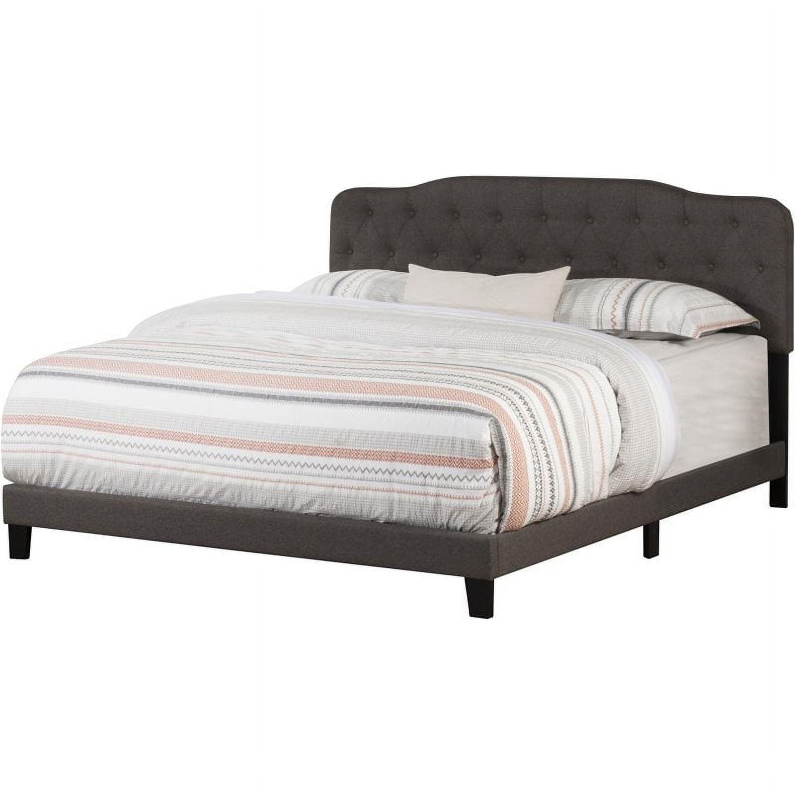 Queen Nicole Upholstered Bed In One Stone Gray Fabric - Hillsdale Furniture