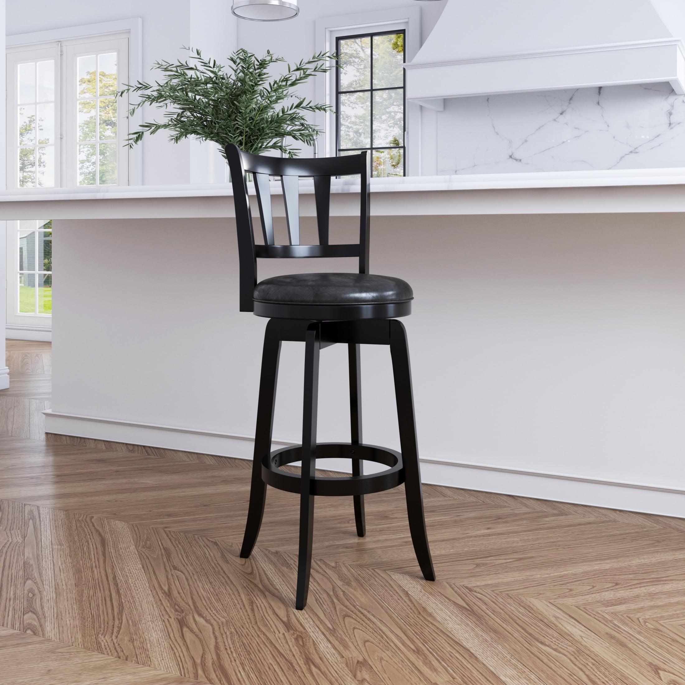 Hillsdale Furniture Presque Isle Wood Bar Height Swivel Stool, Black