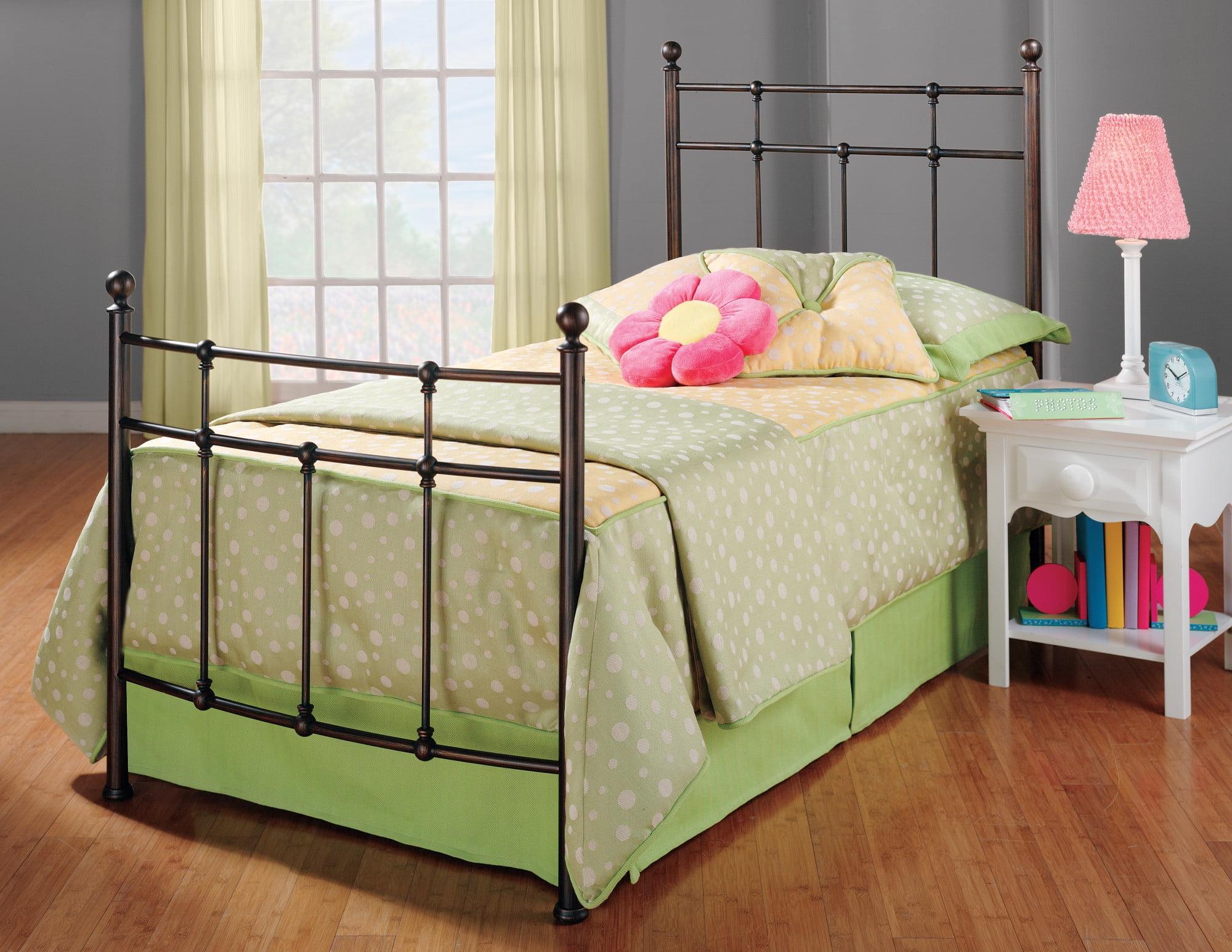 Hillsdale Furniture Providence Metal Twin Bed with Spindle and Casting Design, Antique Bronze