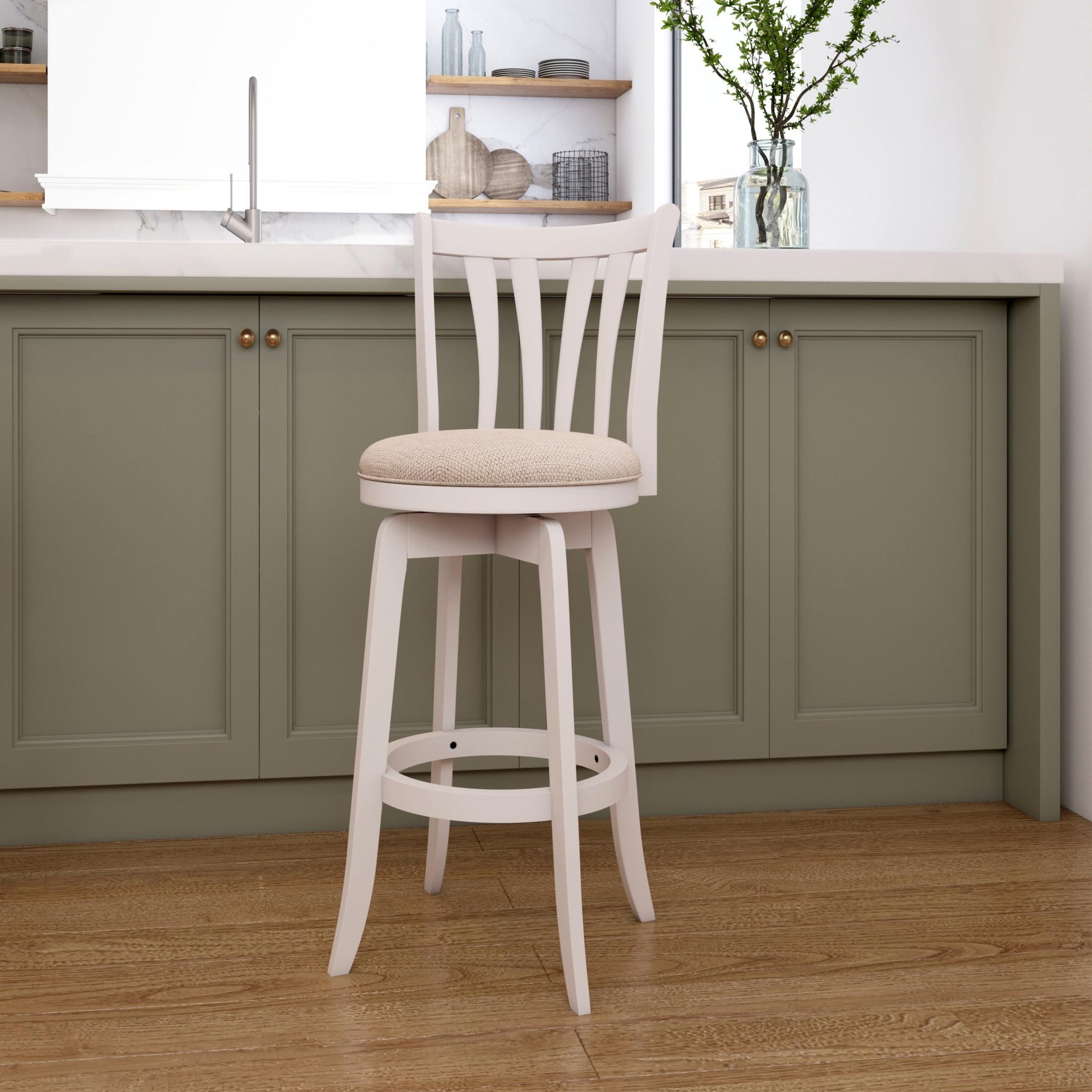 30&#34; Savana Wood Bar Height Swivel Stool White - Hillsdale Furniture
