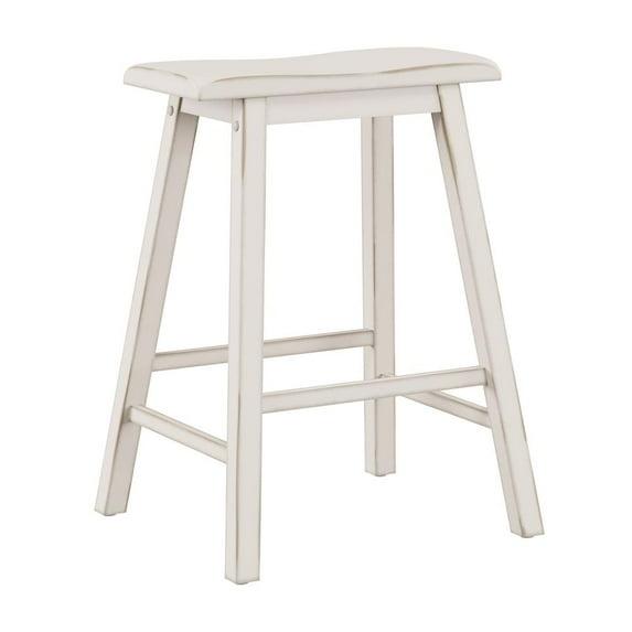 Hillsdale Furniture Moreno Backless 24" NonSwivel Counter Height Barstool Sea White: Wooden Kitchen Stool, Fixed Height