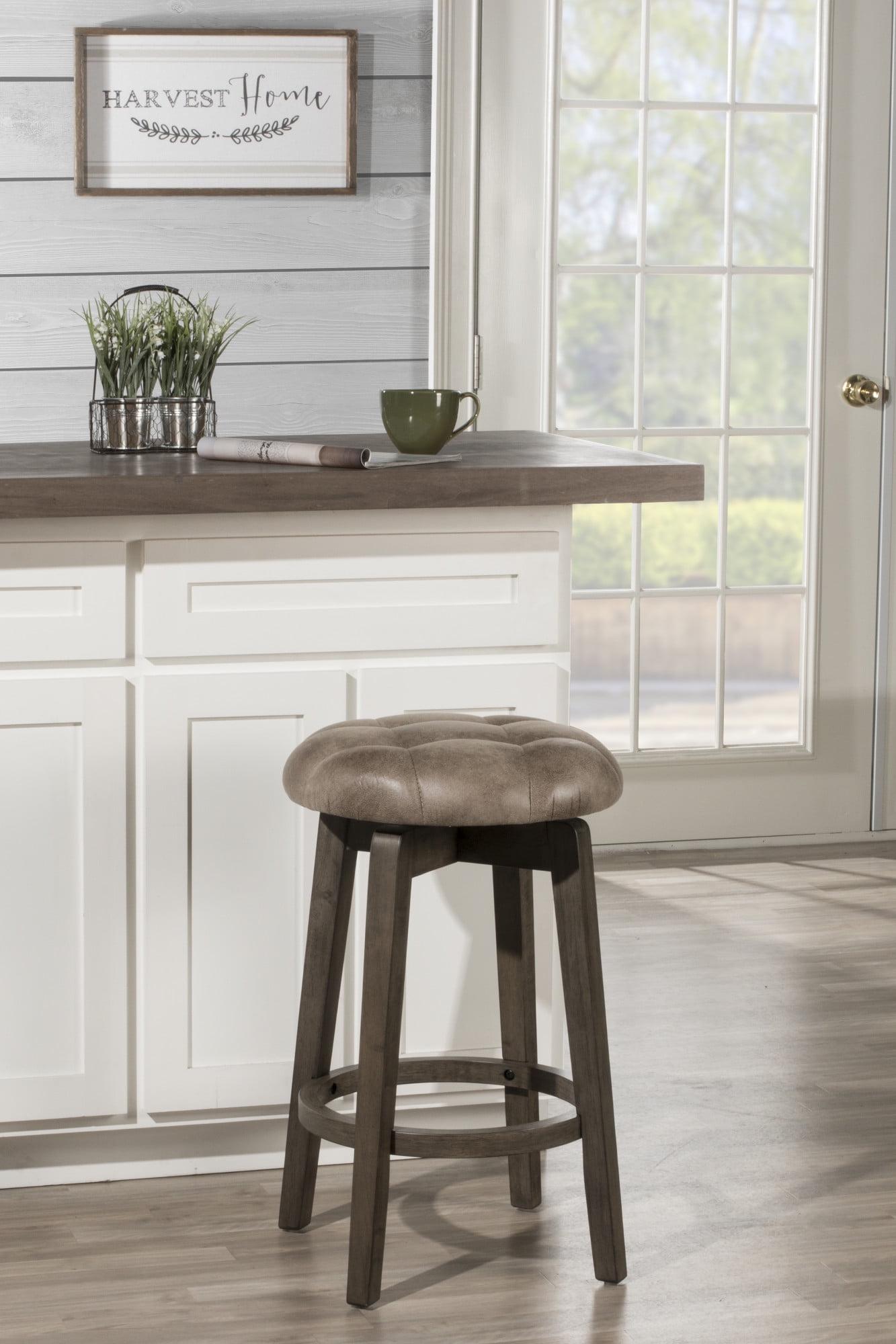 Odette Backless Swivel Counter Height Barstool Taupe - Hillsdale Furniture