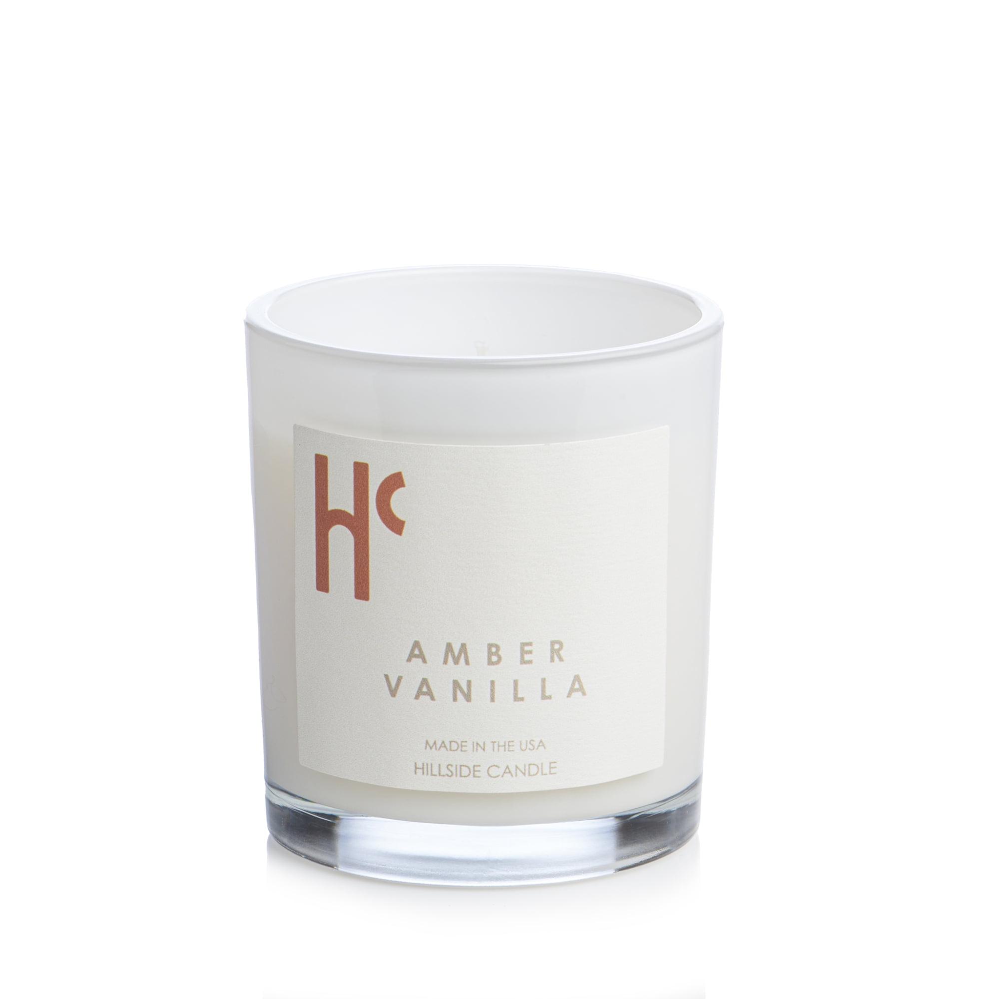 Hillside Candle "Amber Vanilla" Scented Candles, Single Wick, Luxury Candles, Scented Candles for Home ( 9 oz)