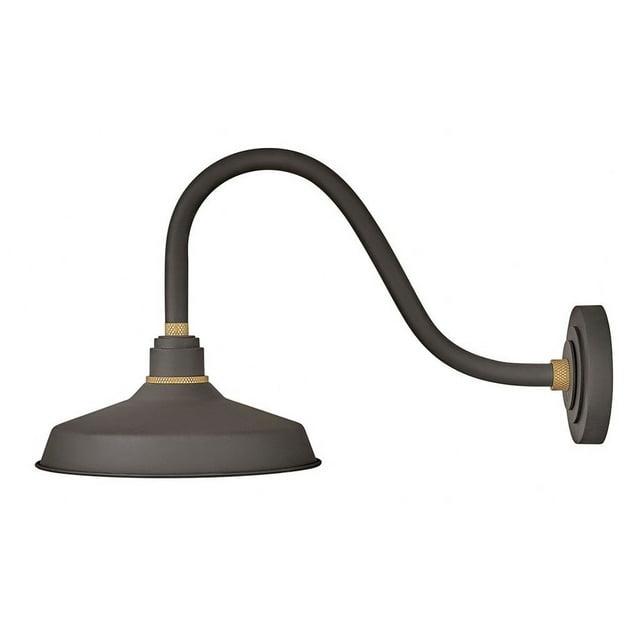 1 Light Medium Outdoor Gooseneck Barn Light Traditional And Industrial Style 12 Inch Wide By 13.75 Inch High-Museum Bronze Finish Hinkley Lighting