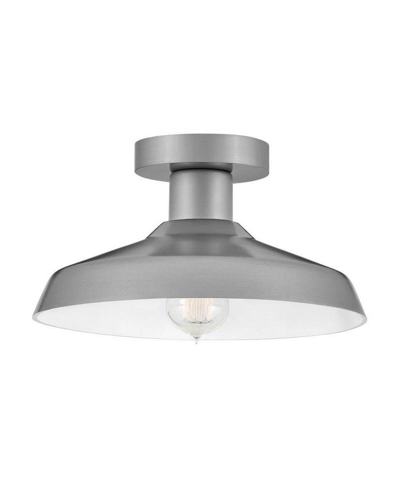 Hinkley Lighting 12072 Forge 12" Wide Semi-Flush Coastal Elements Outdoor Ceiling Fixture