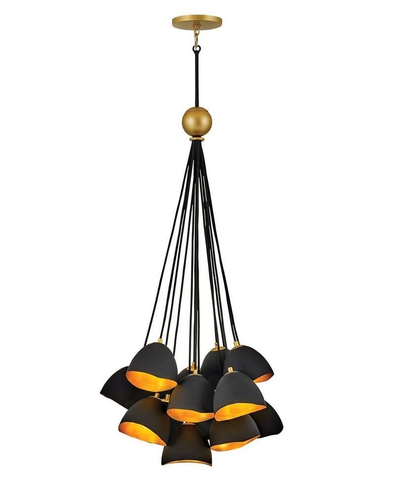 Nula Fifteen-Light Cluster Bell Chandelier by Lisa McDennon