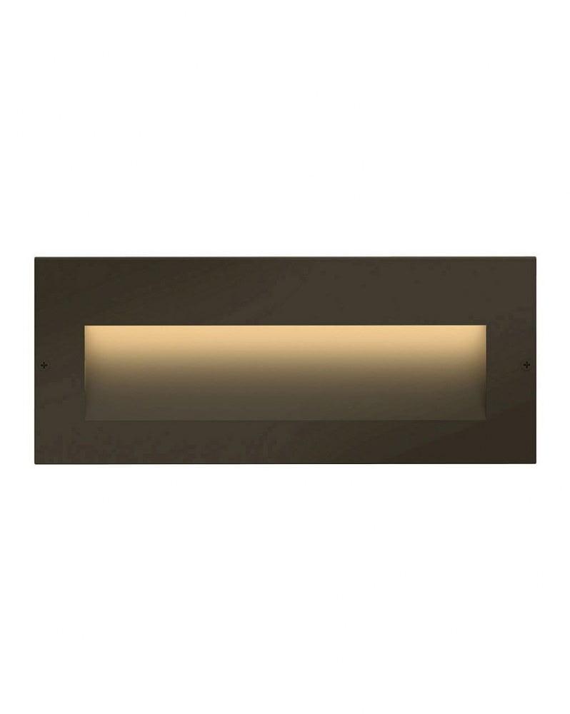 Bronze 8" LED Step Light with Etched Glass