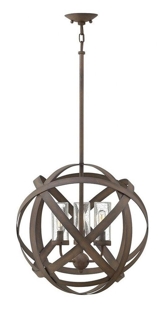 Hinkley Lighting 29703VI-LL Outdoor Pendant Vintage Iron Metal Carson