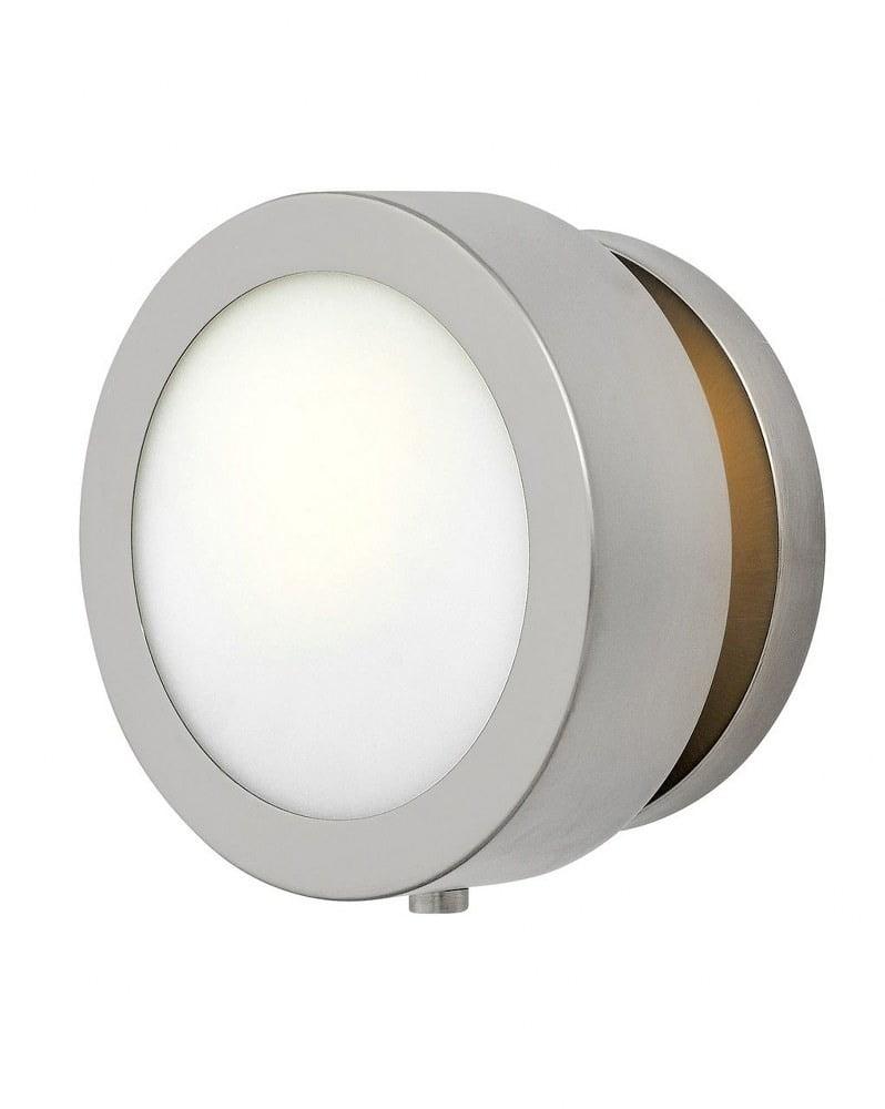 Hinkley Mercer Collection One Light Wall Mount, Brushed Nickel Finish w/ Etched Opal Glass