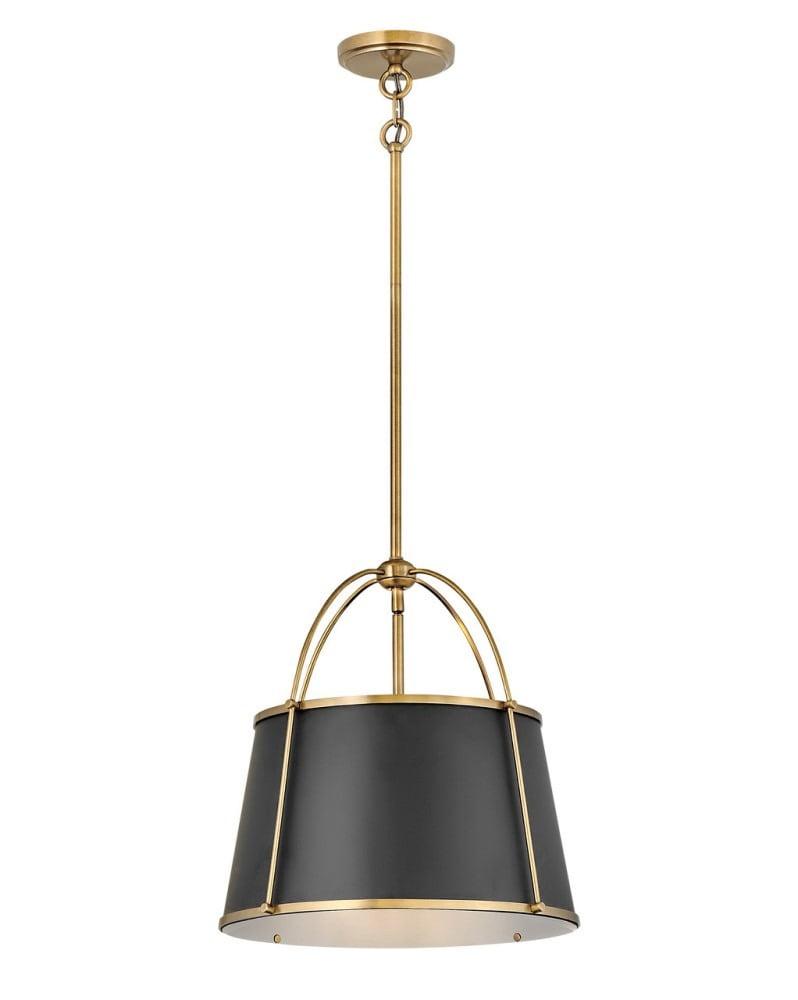 12W 1 Led Large Pendant-16.25 Inches Tall And 16.25 Inches Wide-Warm Brass Finish Hinkley Lighting 4894Ws