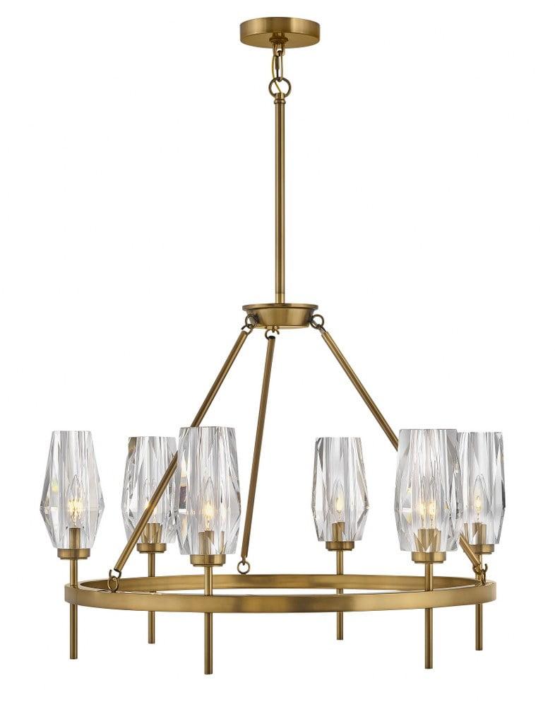 Ana 6 - Light Wagon Wheel Chandelier