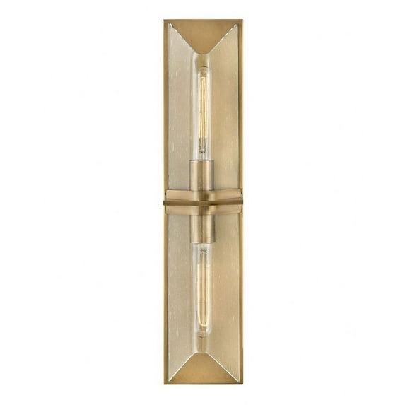 Hinkley Astoria Two Light Bath Vanity w/ Bias Cut Clear Seedy Glass