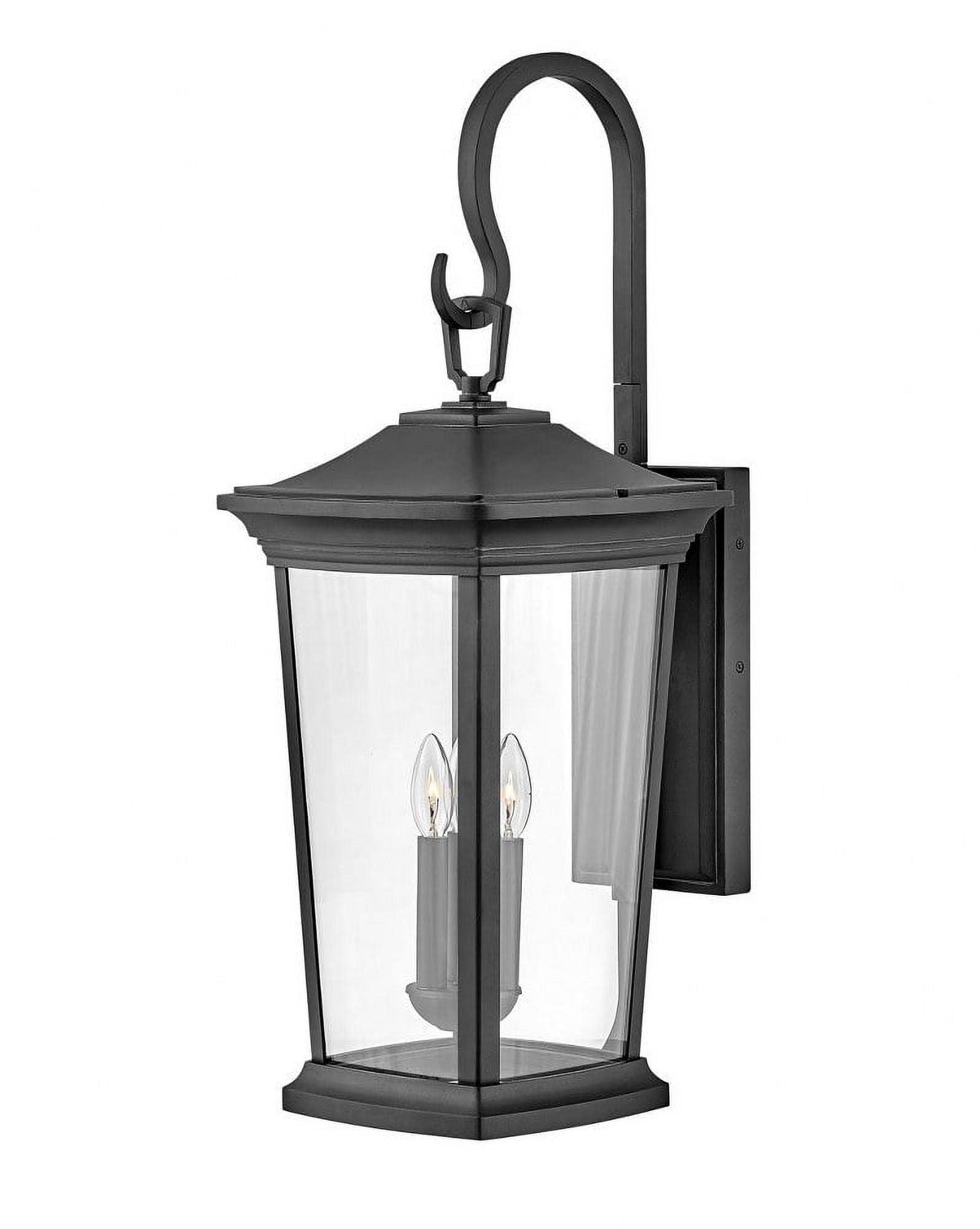 Bromley Museum Black Aluminum 3-Light Outdoor Wall Light