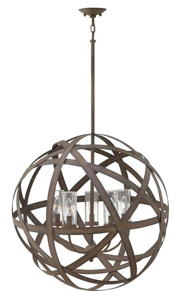 Hinkley Lighting - Carson - 5 Light Large Outdoor Orb Hanging Lantern in