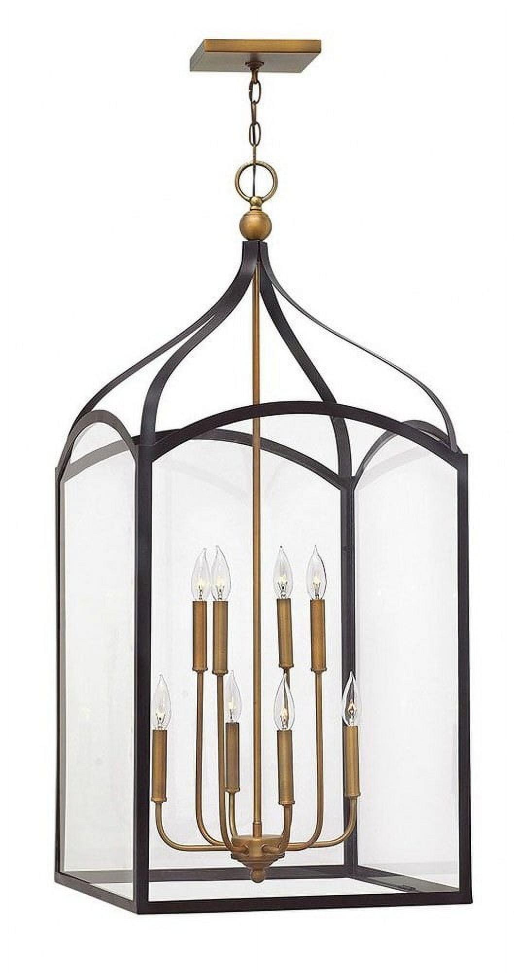 Clarendon Bronze Elegance 8-Light Clear Glass & Brass Chandelier