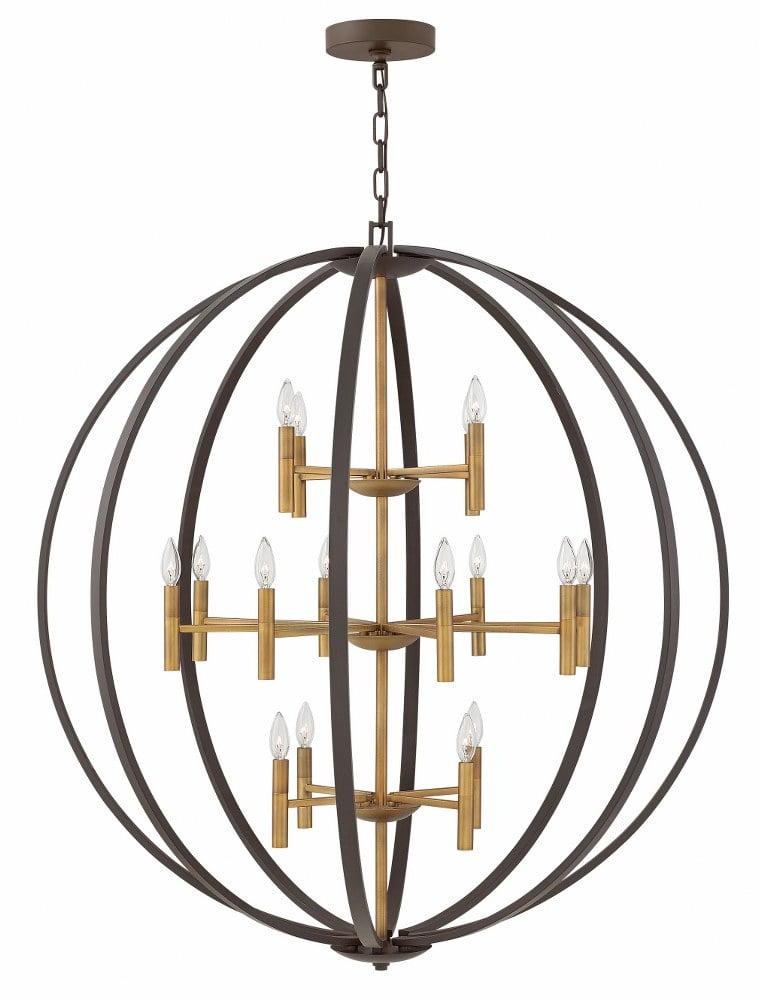 Hinkley Lighting - Euclid - 16 Light Extra Large 3-Tier Orb Chandelier in