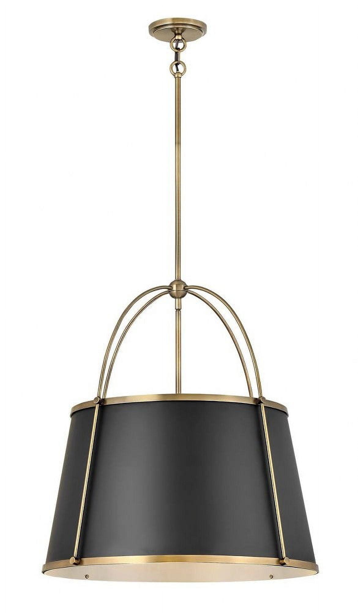 4895WS-Hinkley Lighting-Clarke - 4 Light Large Pendant in Traditional-Transitional Style - 24.5 Inches Wide by 25.25 Inches High-Warm Brass Finish