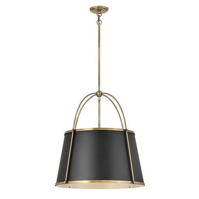4895WS-Hinkley Lighting-Clarke - 4 Light Large Pendant in Traditional-Transitional Style - 24.5 Inches Wide by 25.25 Inches High-Warm Brass Finish