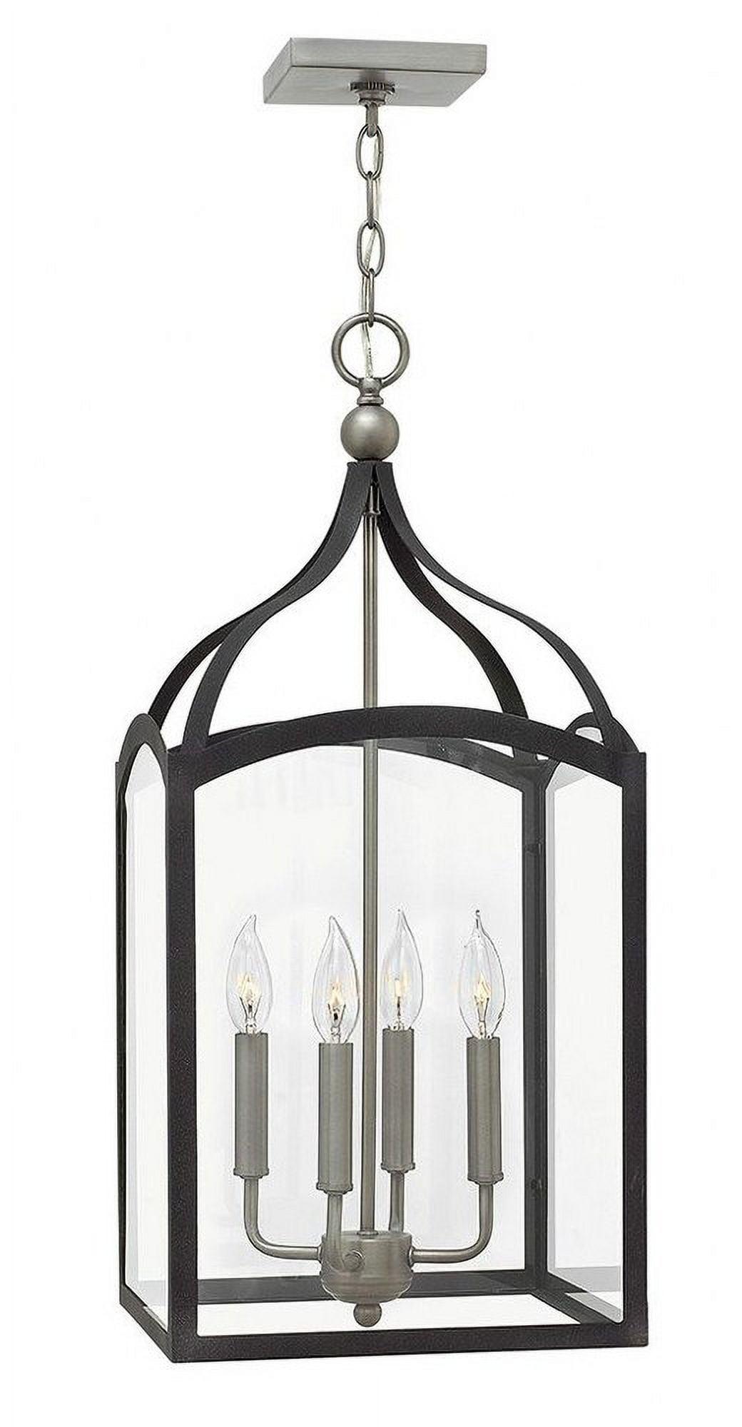 Hinkley 4-Light Open Frame Foyer Chain-Hung Rectangle Chandelier