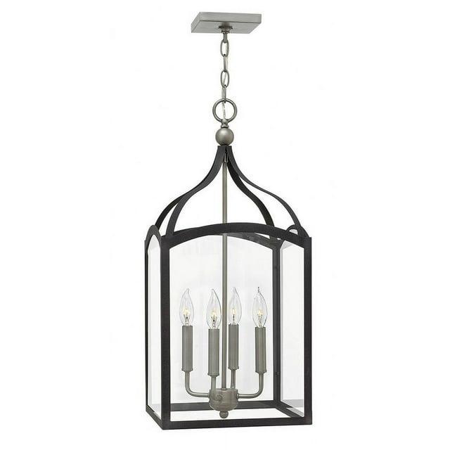 Hinkley 4-Light Open Frame Foyer Chain-Hung Rectangle Chandelier