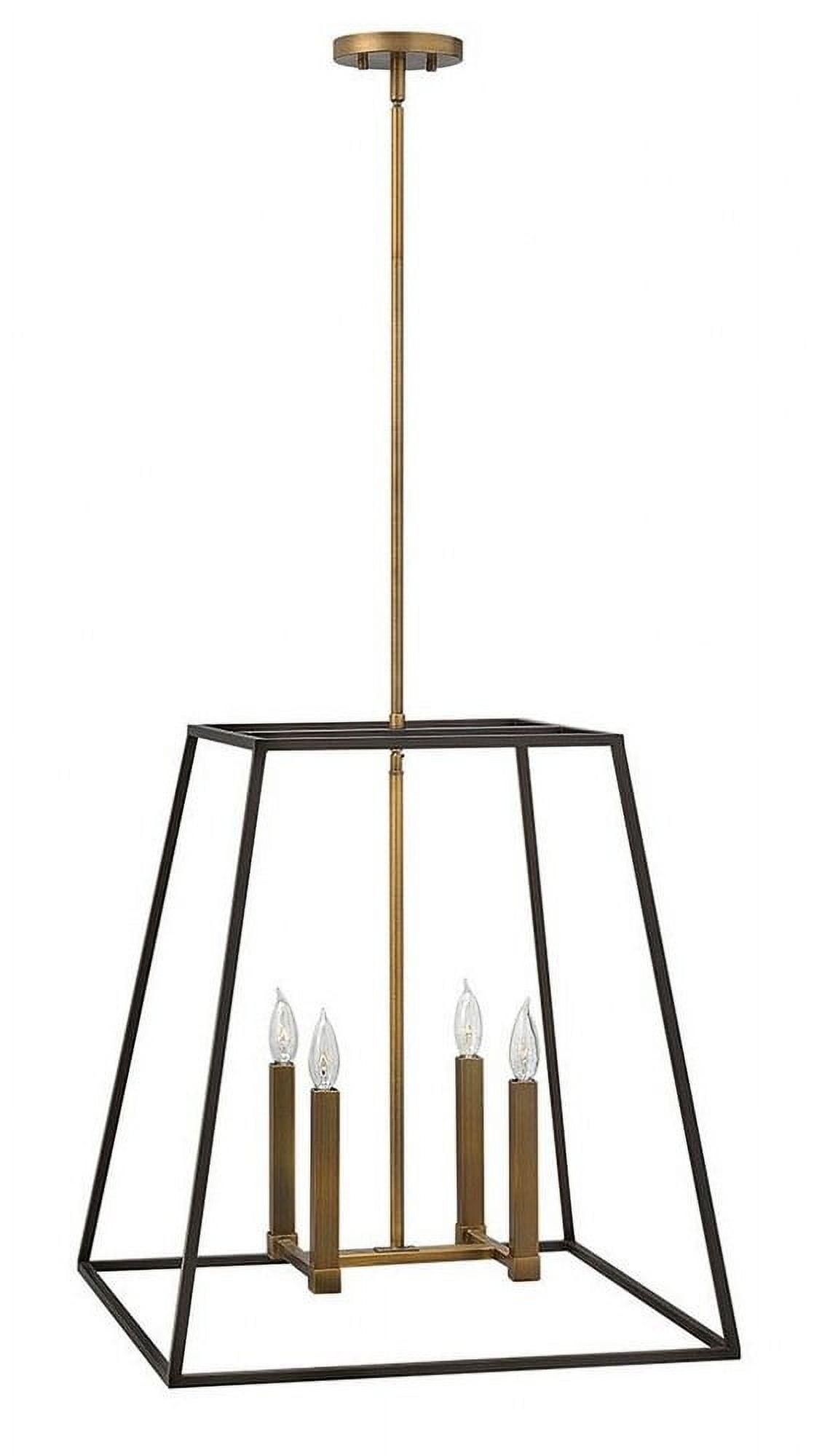 Hinkley Lighting - Four Light Pendant - Fulton - 4 Light Large Open Frame Foyer