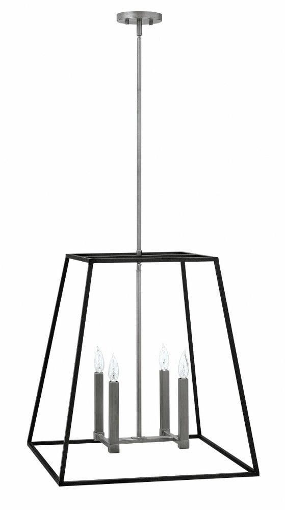 Hinkley Lighting - Four Light Pendant - Fulton - 4 Light Large Open Frame Foyer