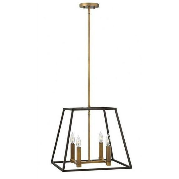 3334BZ-Hinkley Lighting-Fulton - 4 Light Medium Open Frame Pendant in Transitional-Industrial Style - 18 Inches Wide by 16.25 Inches High-Bronze