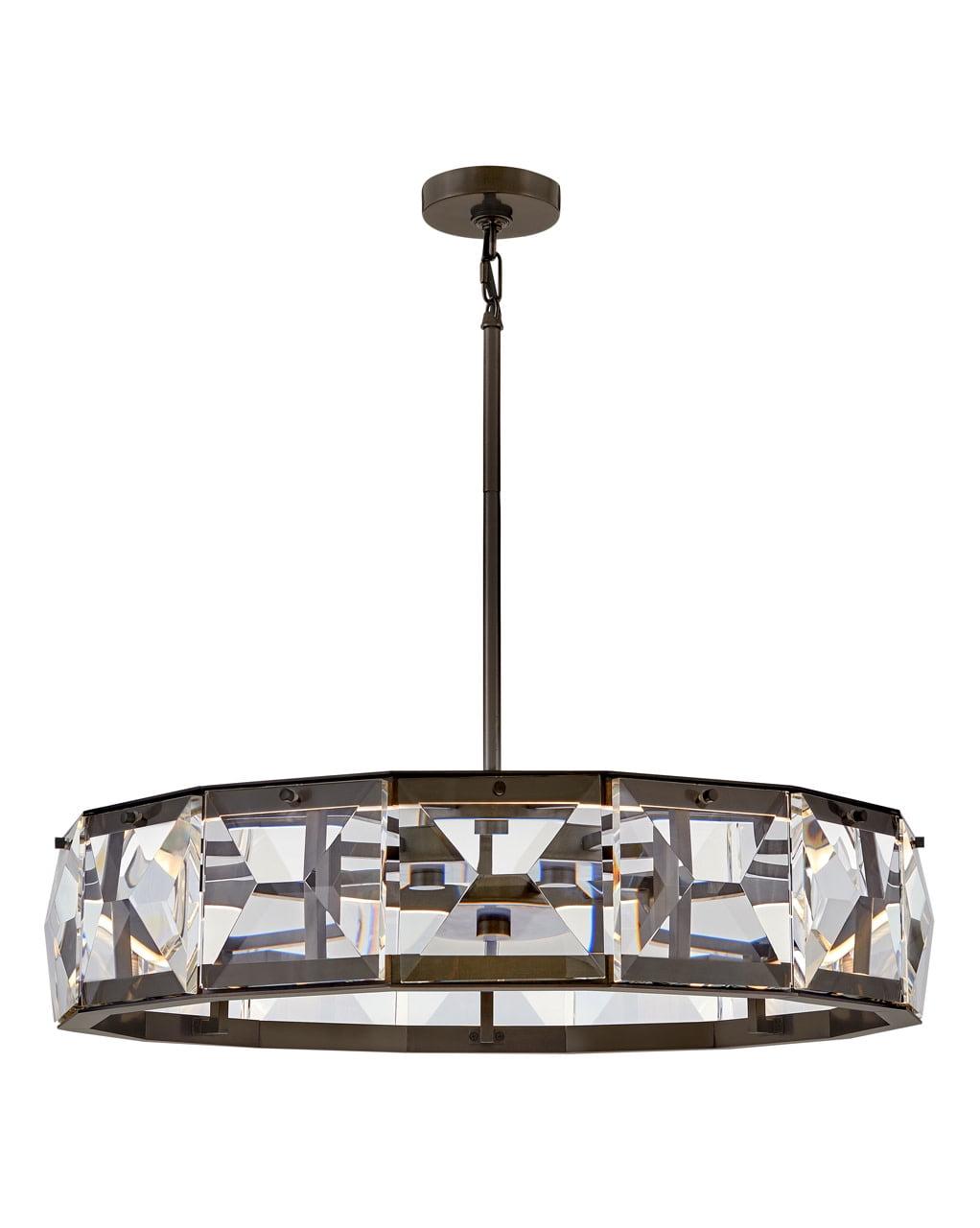 Jolie Integrated LED Drum Chandelier w/ Crystal Accents
