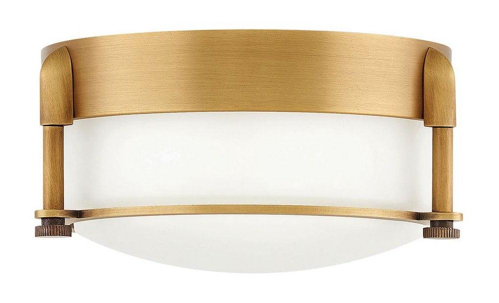 Hinkley Lighting Colbin 1 - Light Flush Mount in  Heritage Brass