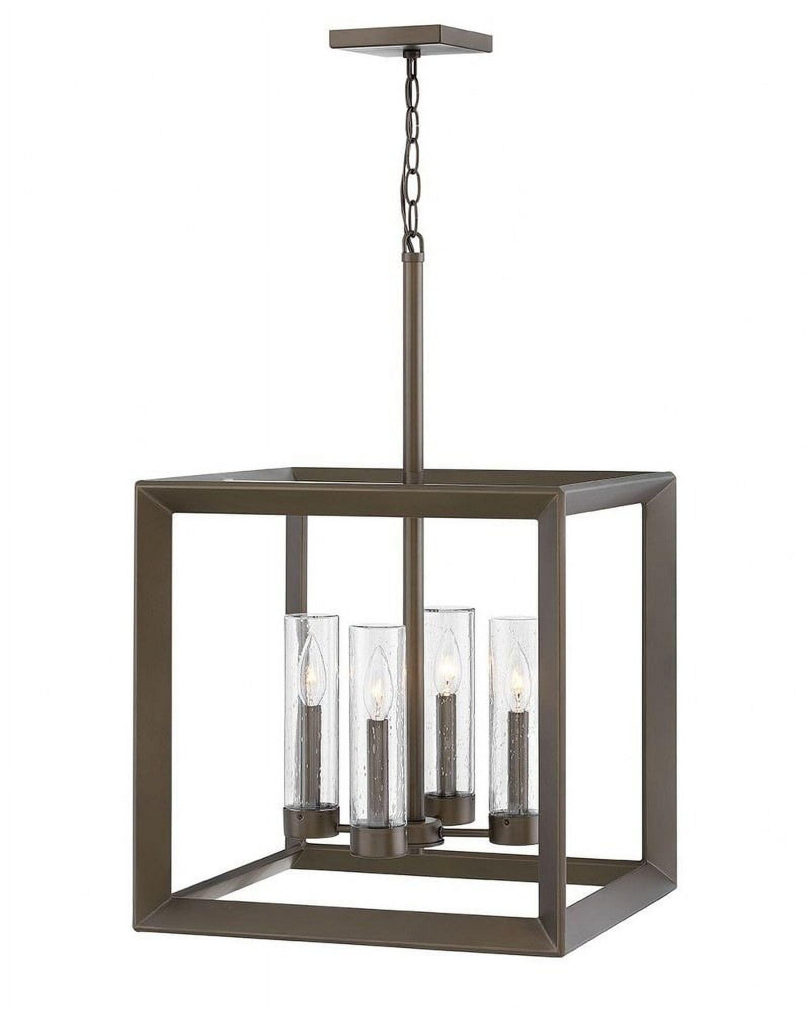 Hinkley Rhodes Four-Light 12V Outdoor Candle Open Cage Pendant