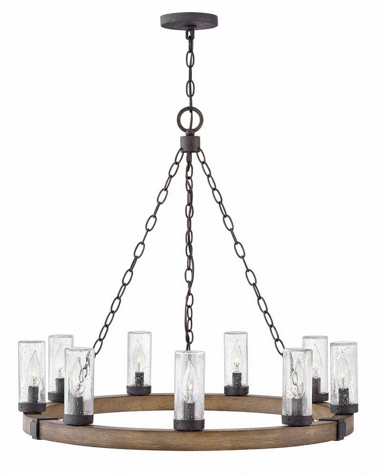 Hinkley Sawyer 30" Nine-Light 12v Outdoor Candle Chandelier - LEDs Included