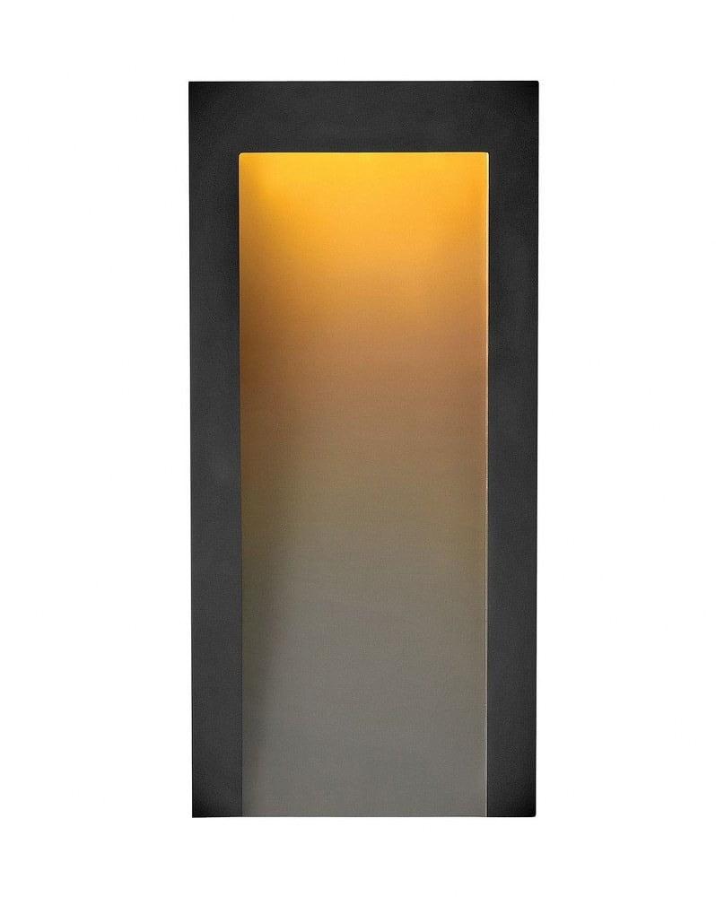 Textured Black LED Outdoor Wall Lantern with Etched Lens