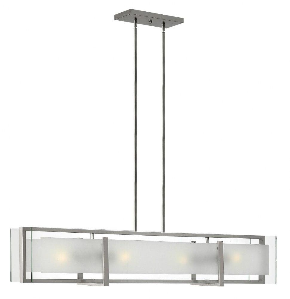 Hinkley Lighting - Latitude - 4 Light Linear Chandelier in Transitional-Modern