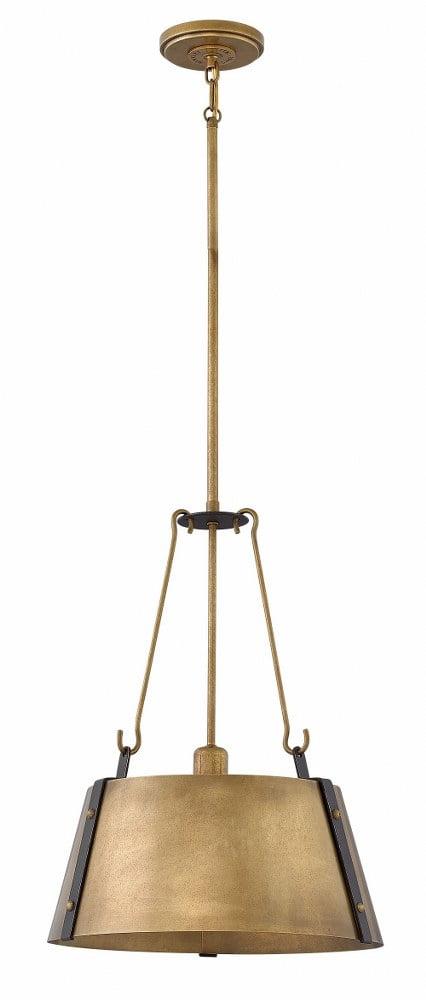 Cartwright Medium 1-Light Drum Pendant w/ Bold Rivets