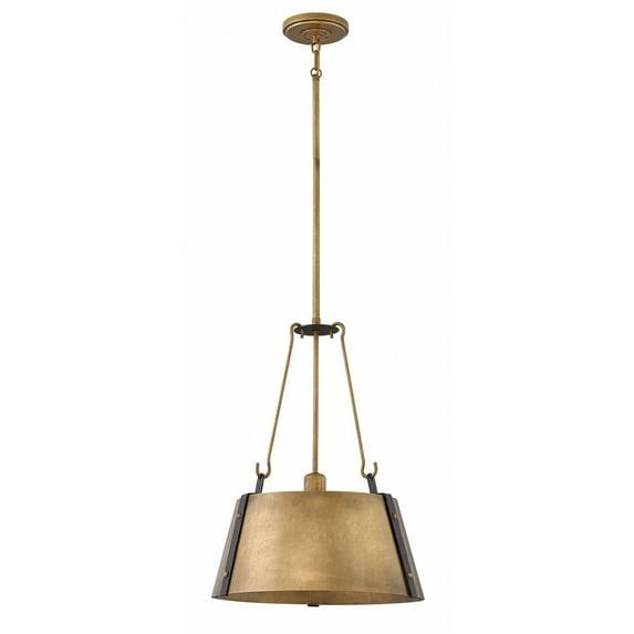 Cartwright Medium 1-Light Drum Pendant w/ Bold Rivets