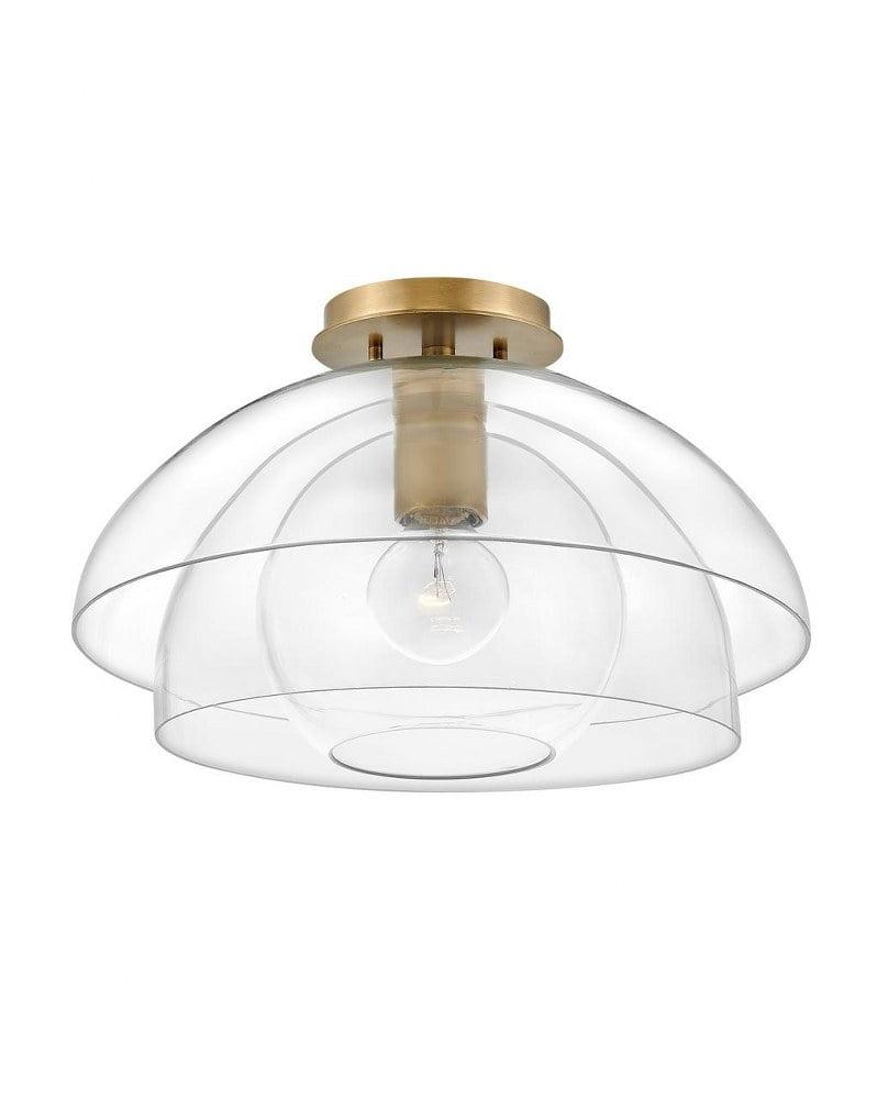 Lotus Glass Semi Flush Mount