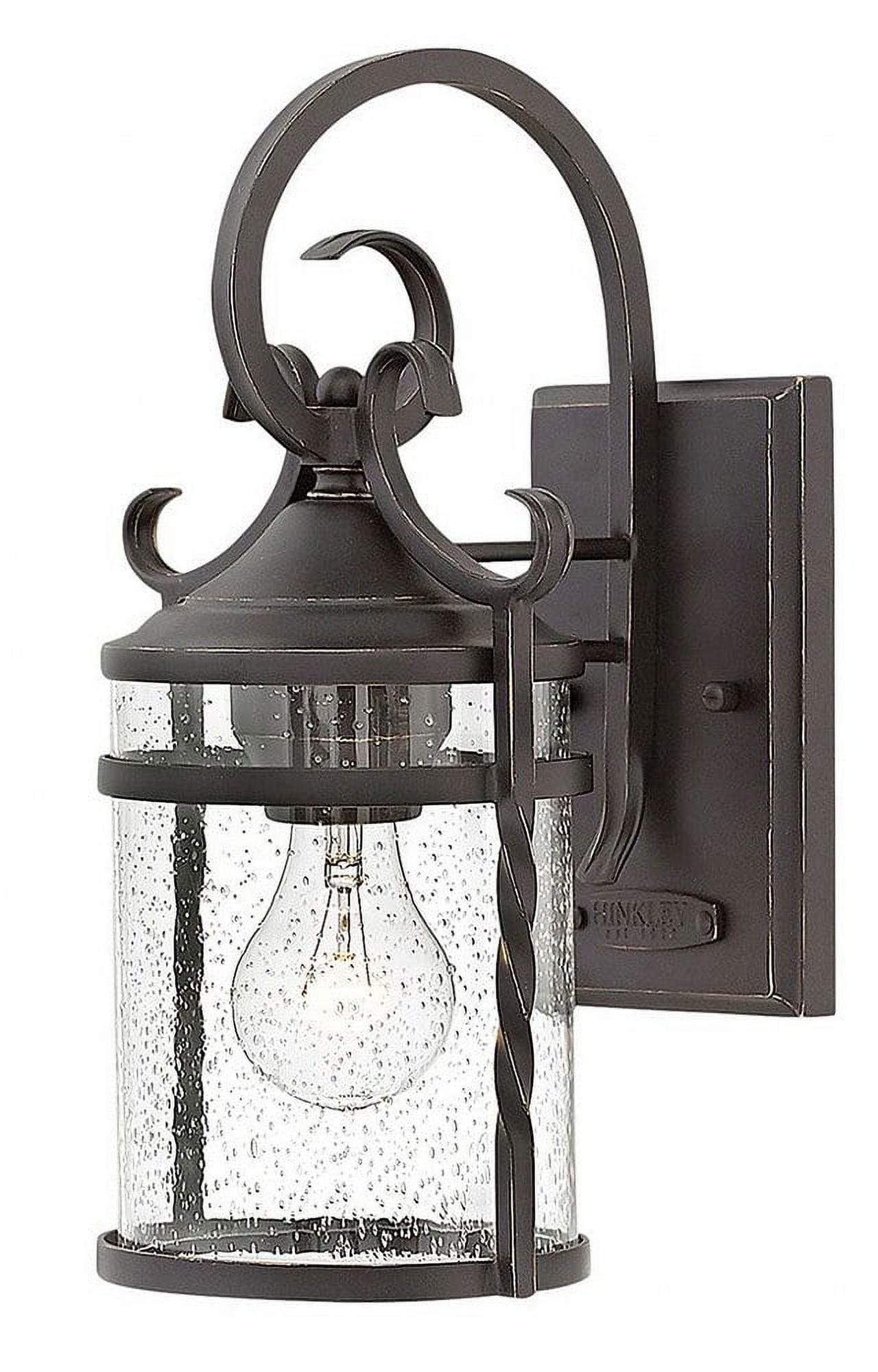 Olde Black Seedy Glass 1-Light Outdoor Wall Sconce