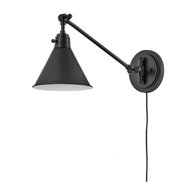 Arti 7.75-in Swing Arm Extendable Single Light Plug-In Sconce with On/Off Switch