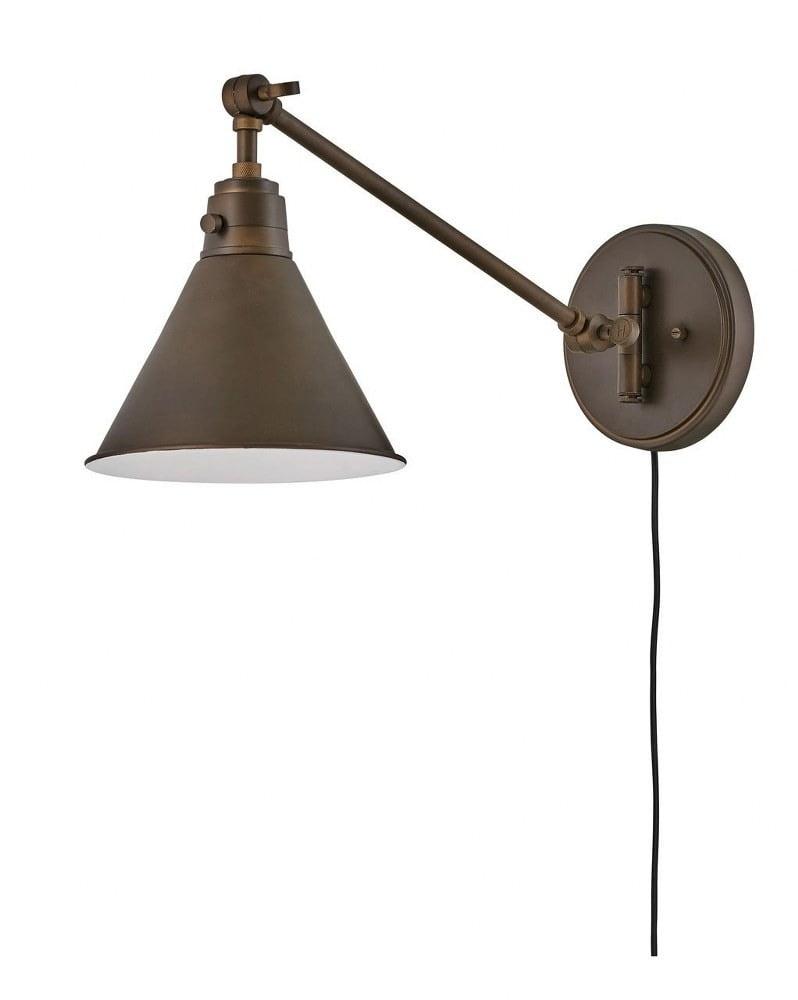 Lennon Plug-In Task Sconce - Antique Bronze