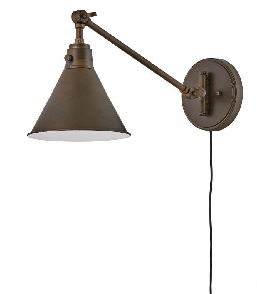 Lennon Plug-In Task Sconce - Antique Bronze