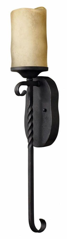 Casa 1-Light Wall Sconce with Clear Seedy Glass Shade