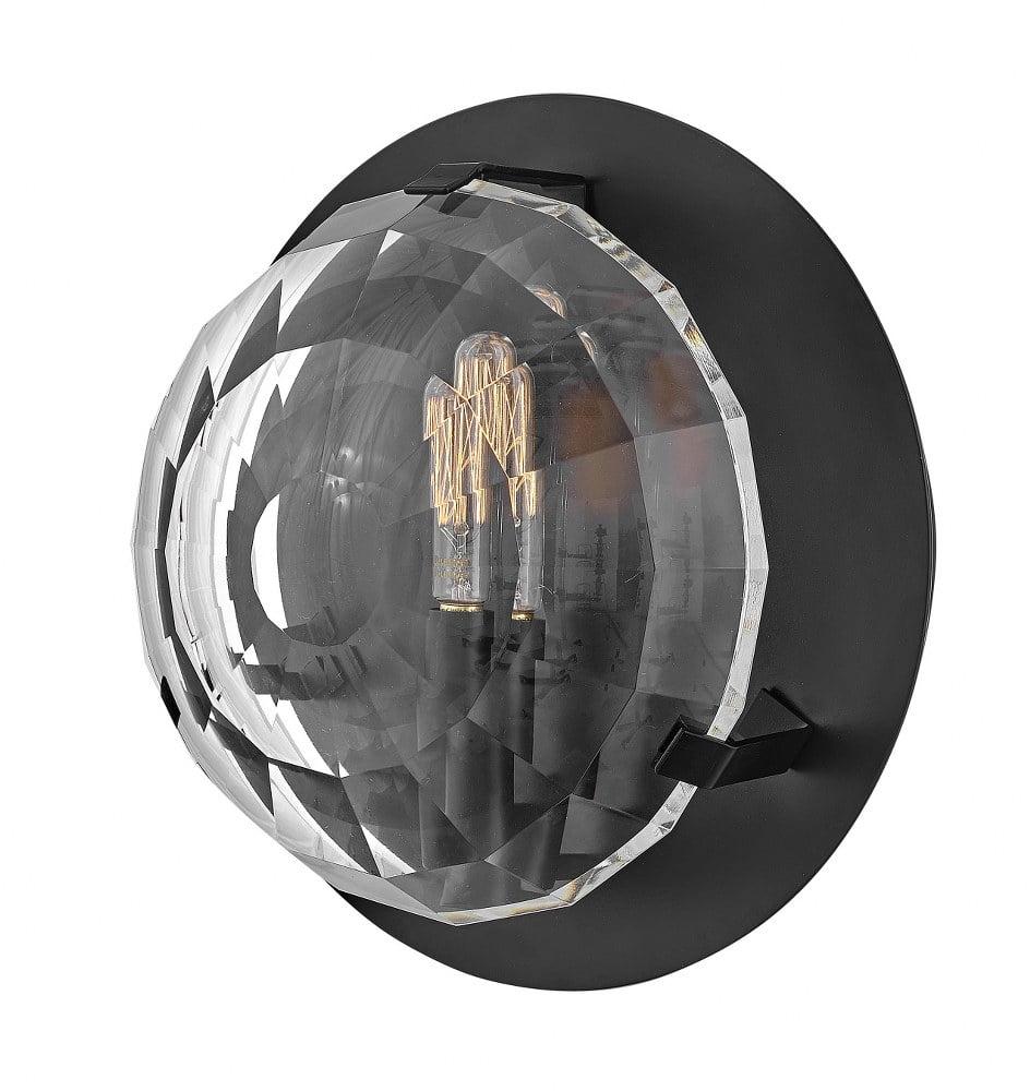 Hinkley Leo Single Light Wall Sconce w/ Optic Crystal Glass
