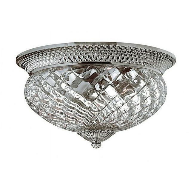 Plantation 3-Light Tropical Flush Mount Ceiling Light