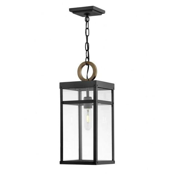 1 Light Medium Outdoor Hanging Lantern In Transitional Style 7.5 Inches Wide By 19 Inches High-Black Finish-Led Lamping Type Hinkley Lighting